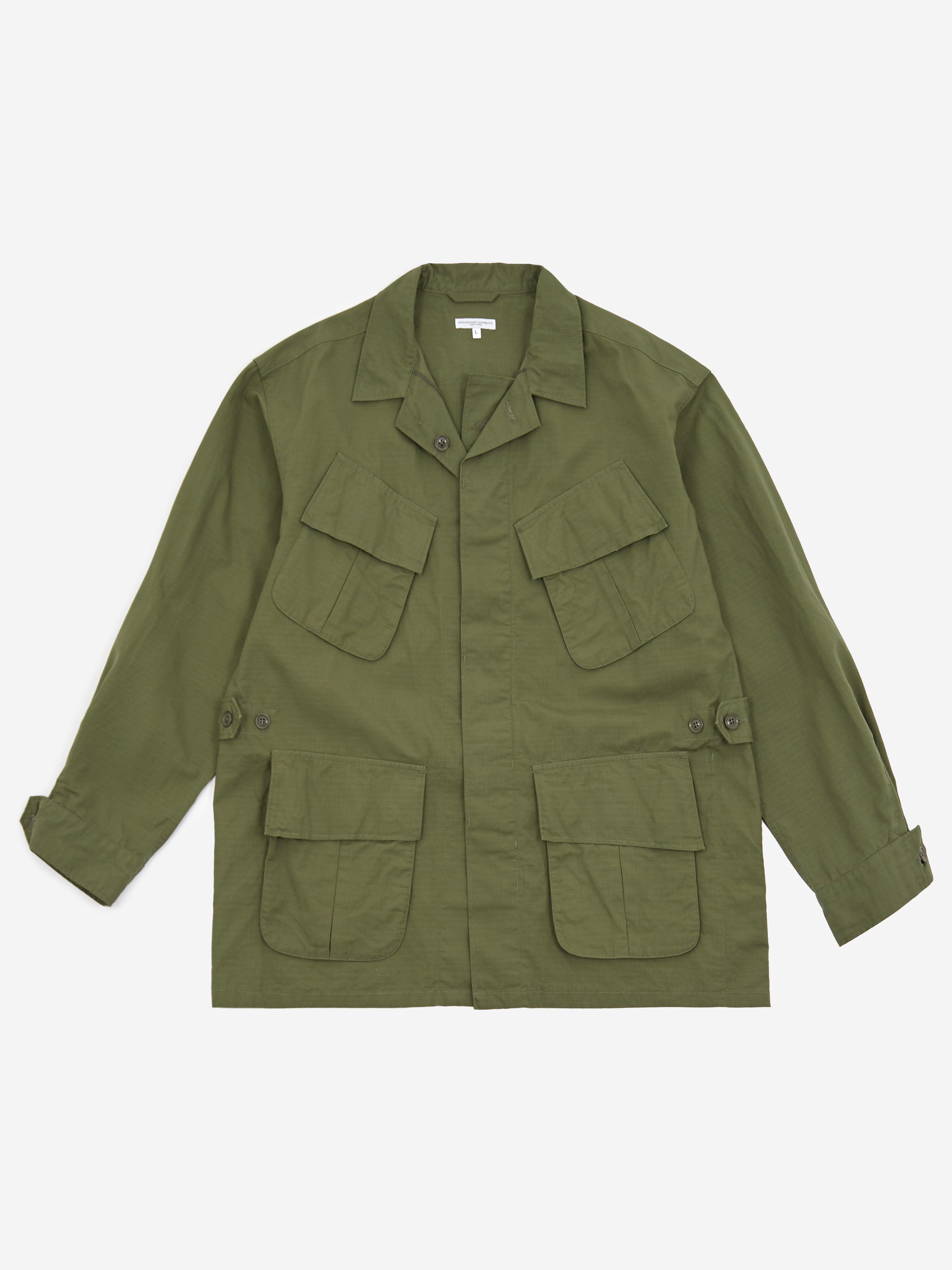 Engineered Garments Jungle Fatigue Jacket - Olive Cotton Ripstop – Goodhood