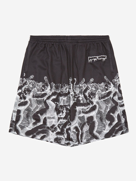 Fucking Awesome Cherub Fight Mesh Short - Black/White Small