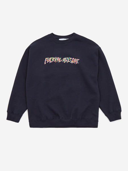 Fucking Awesome Gum Stamp Crewneck Sweatshirt - Navy Small