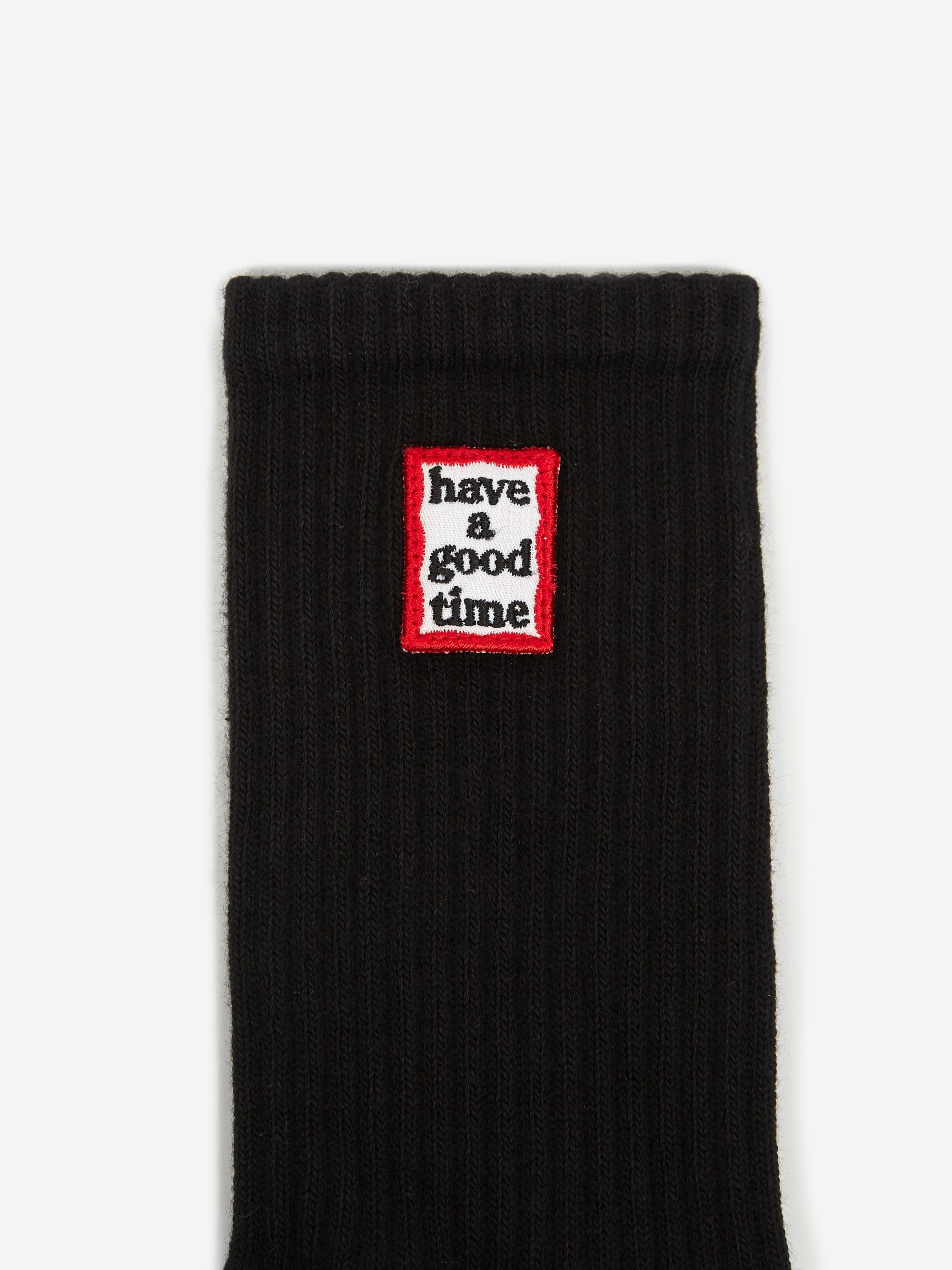 Have A Good Time Frame Sock - Black | Goodhood