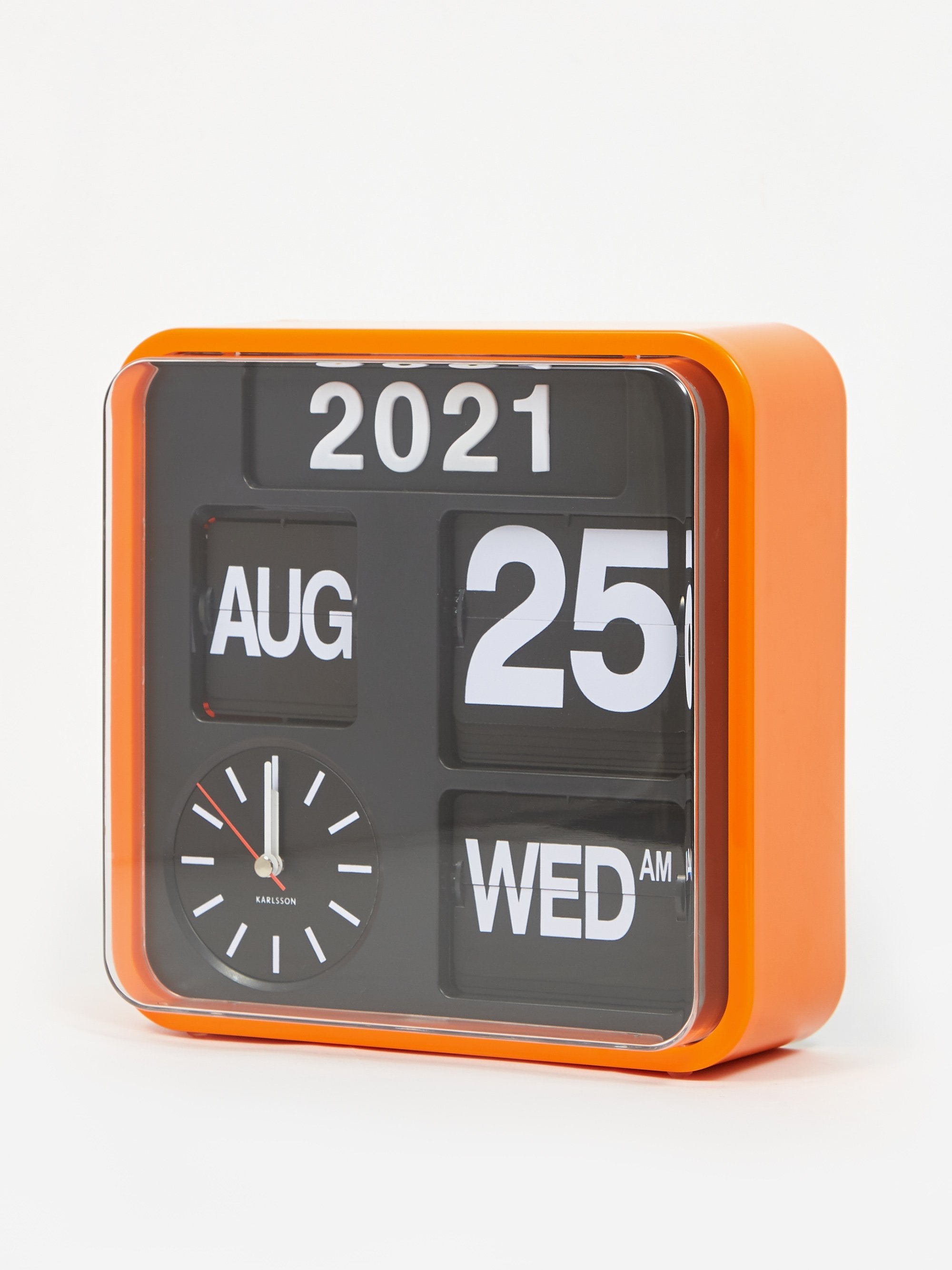 Karlsson Mini Flip Clock Orange Goodhood
