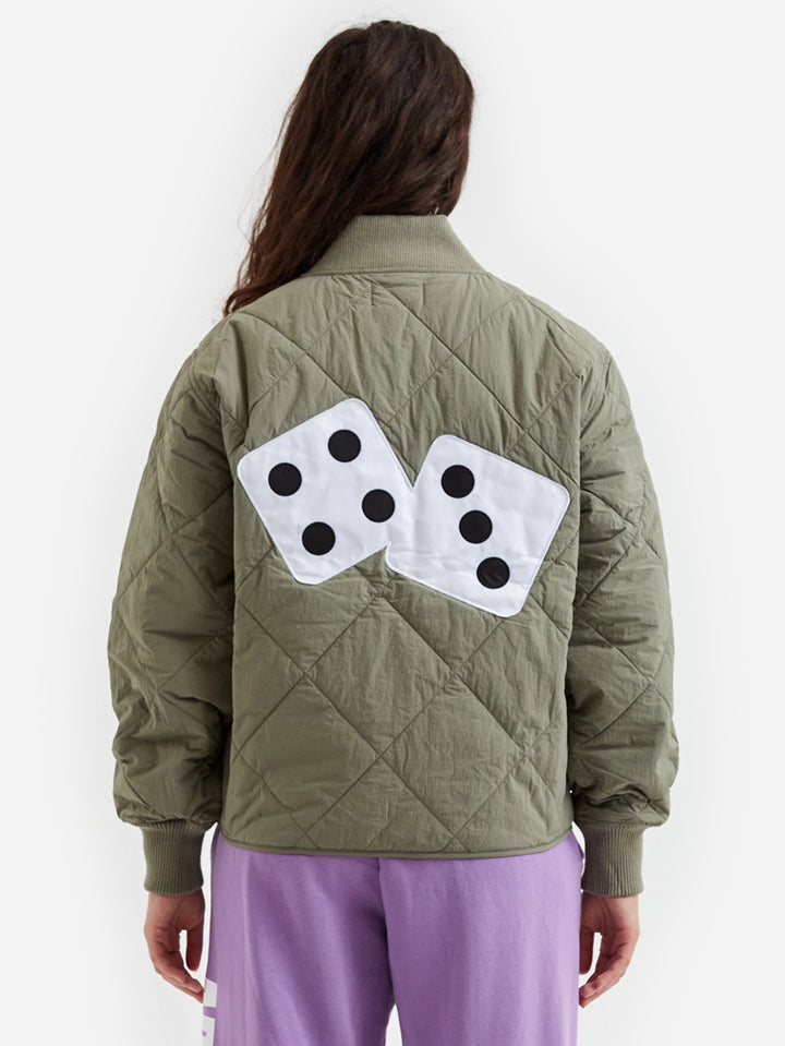 Stussy Dice Quilted Liner Jacket W Olive Goodhood