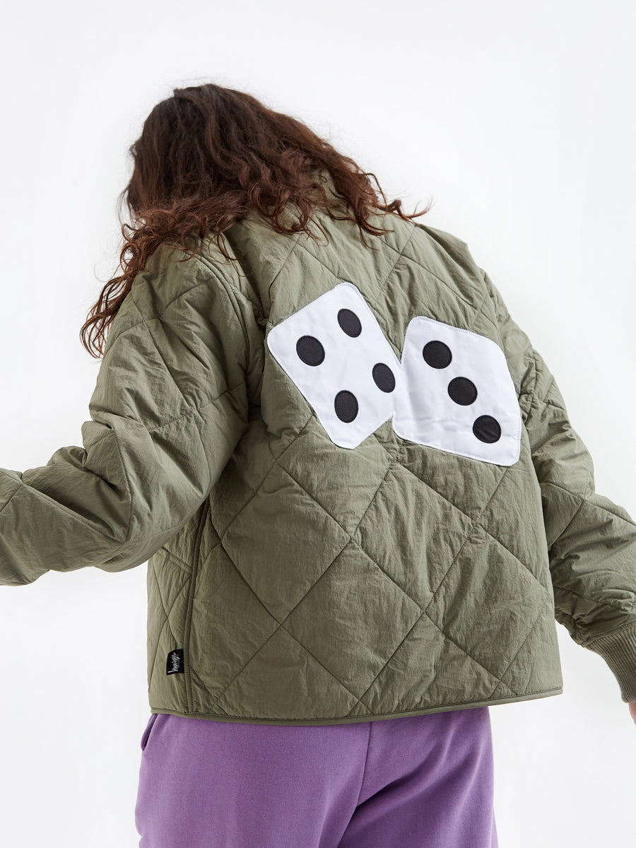 Stussy Dice Quilted Liner Jacket W Olive Goodhood