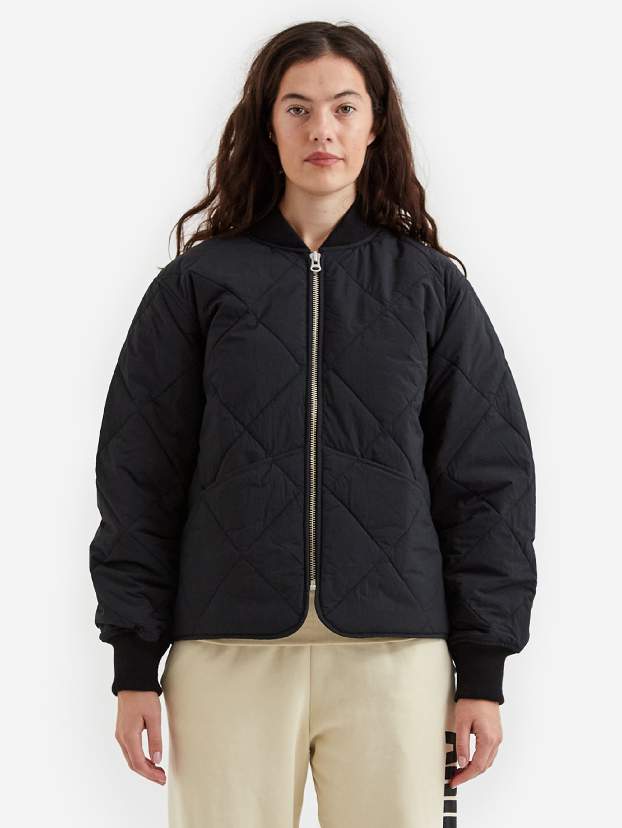 Stussy Dice Quilted Liner Jacket W Black Goodhood