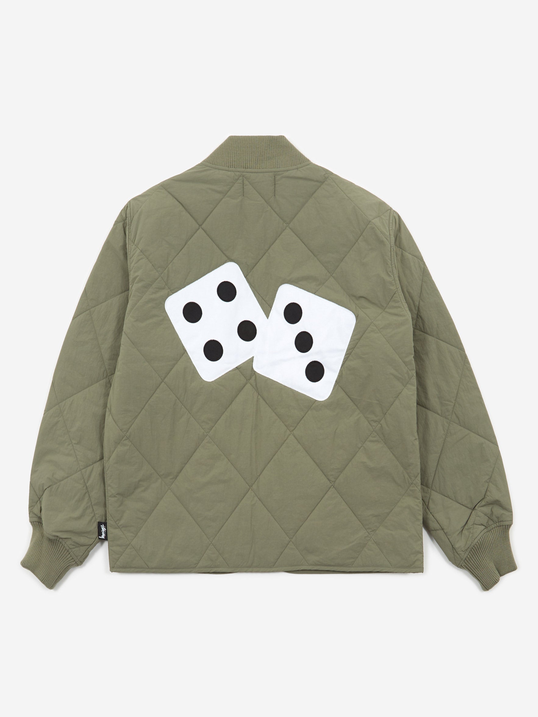Stussy Dice Quilted Liner Jacket Olive Goodhood