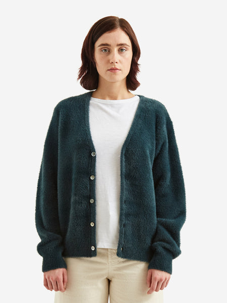 Stussy Shaggy Cardigan W Dark Green – Goodhood - Main Image