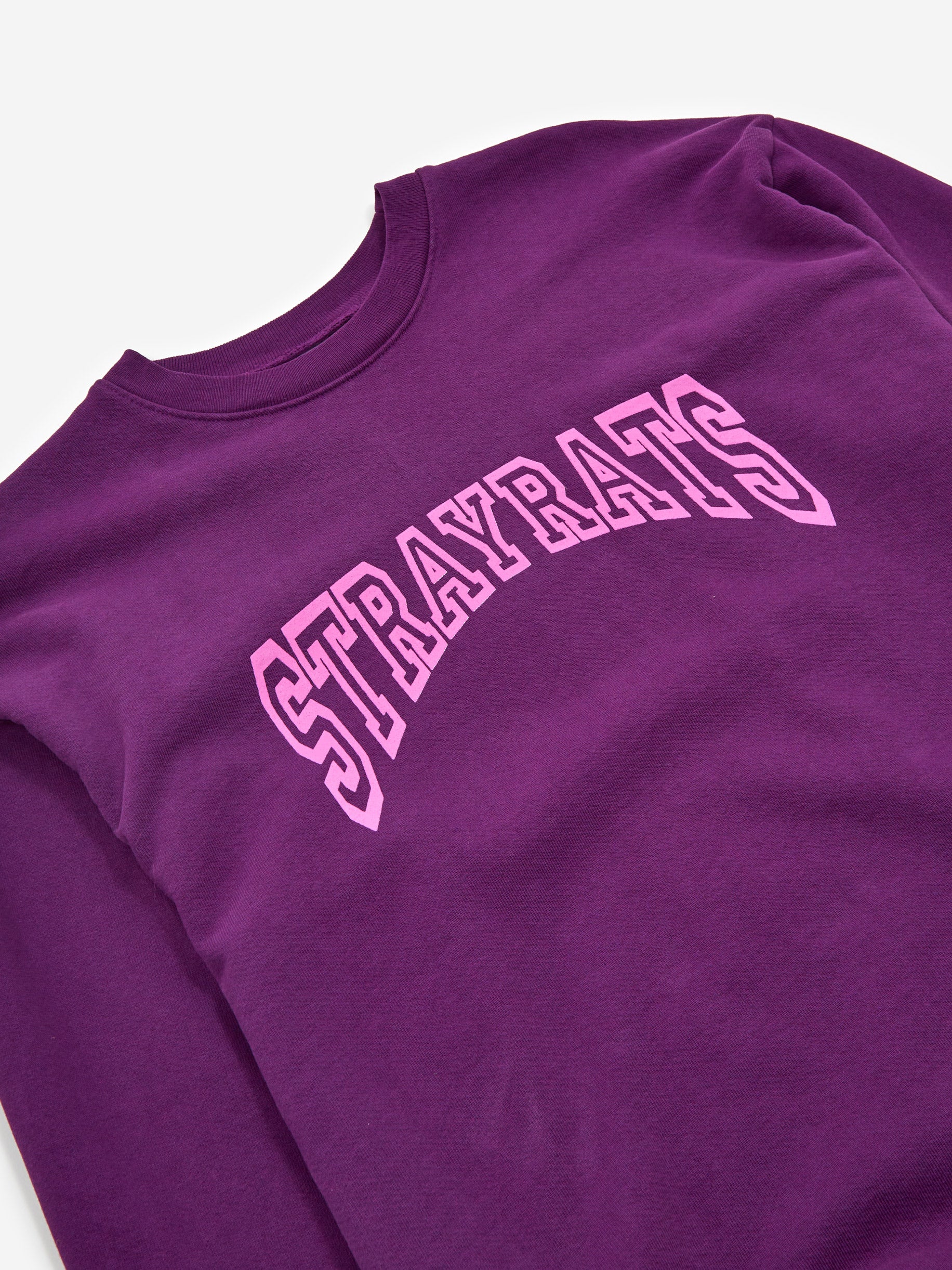 Stray Rats Arch Logo Crew Neck - Purple – Goodhood