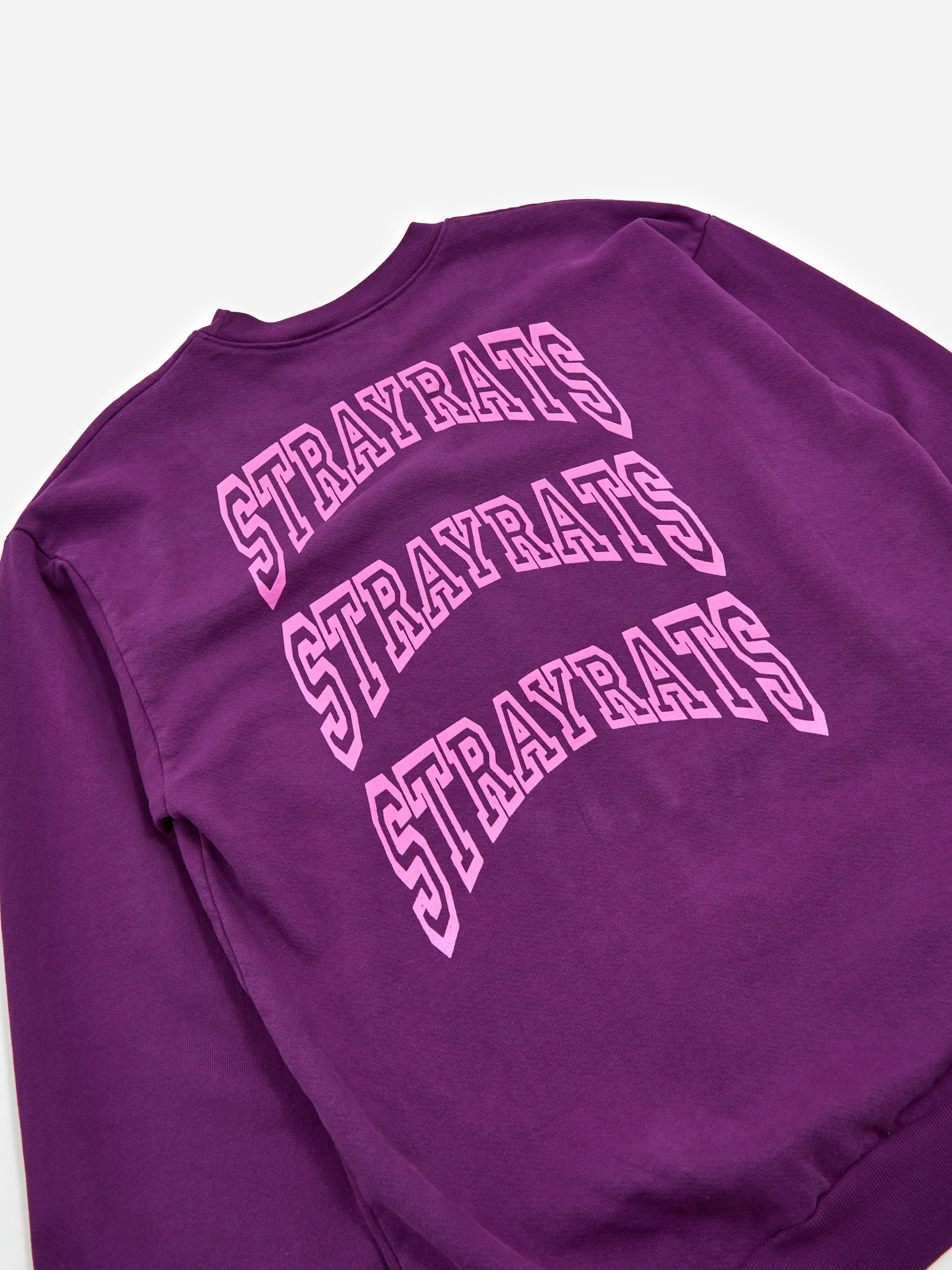 Stray Rats Arch Logo Crew Neck - Purple – Goodhood