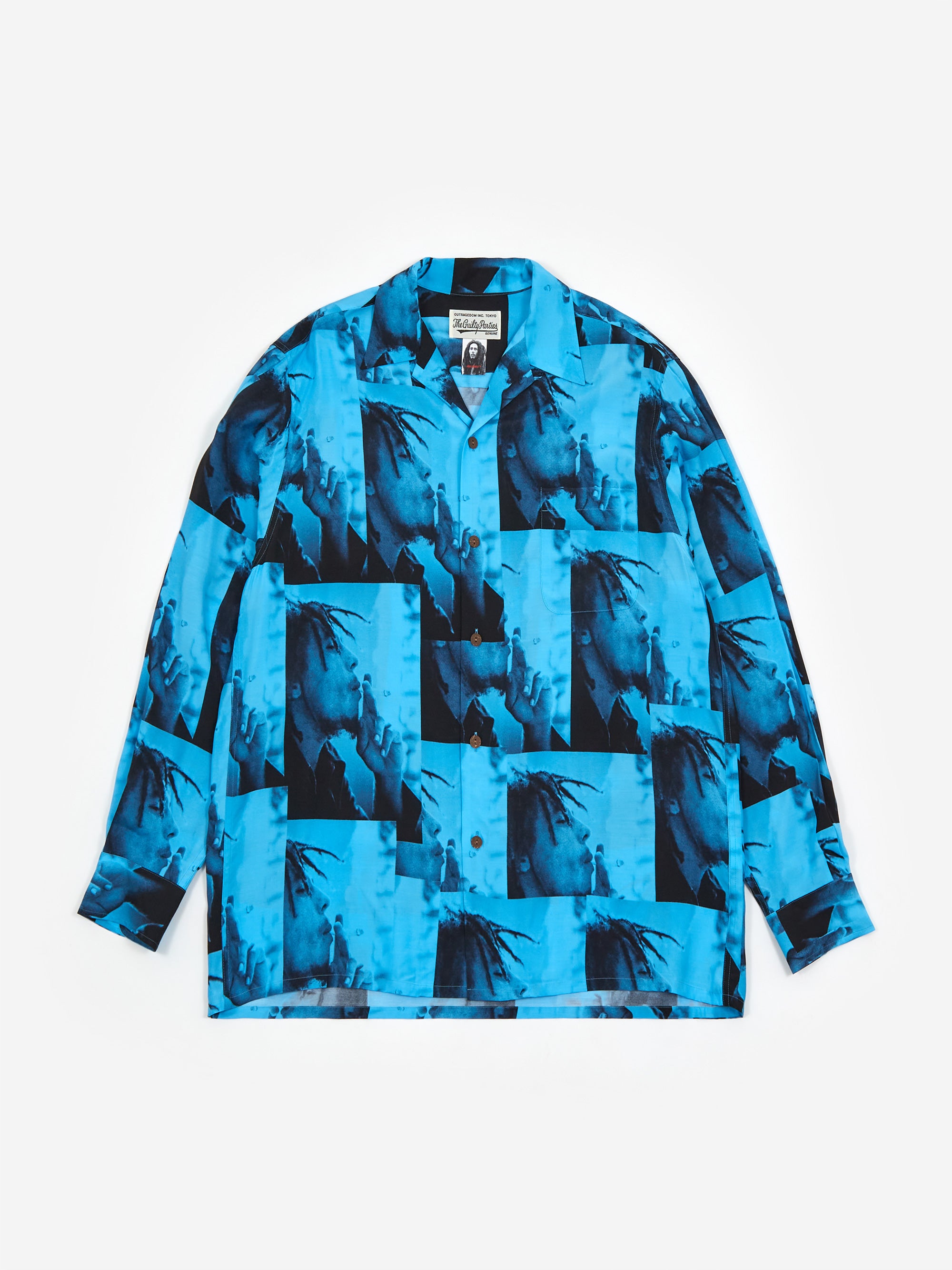 Wacko Maria Bob Marley / Hawaiian L/S (Type-1) - Blue – Goodhood