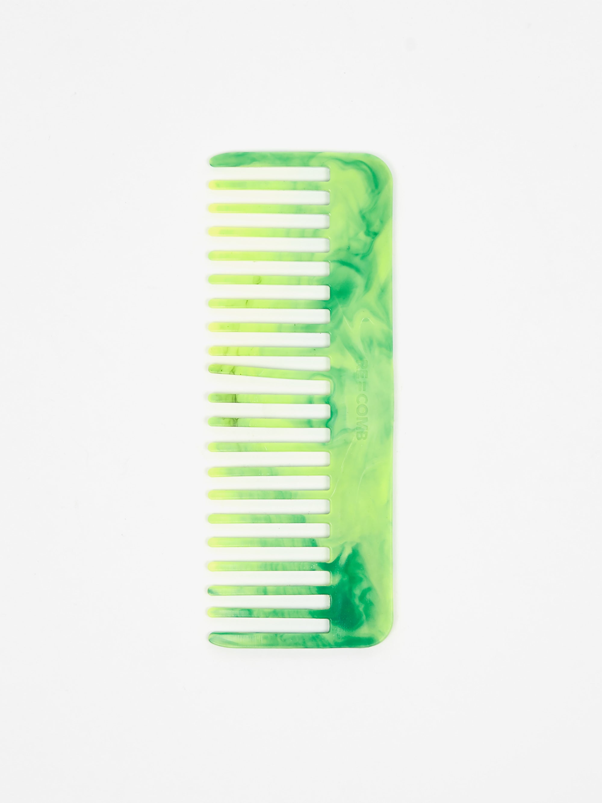RE=COMB Recycled Plastic Flexible Hair Comb - Neon Green | Goodhood