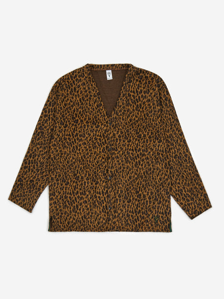 South2 West8 Shaggy V Neck Cardigan - Leopard – Goodhood