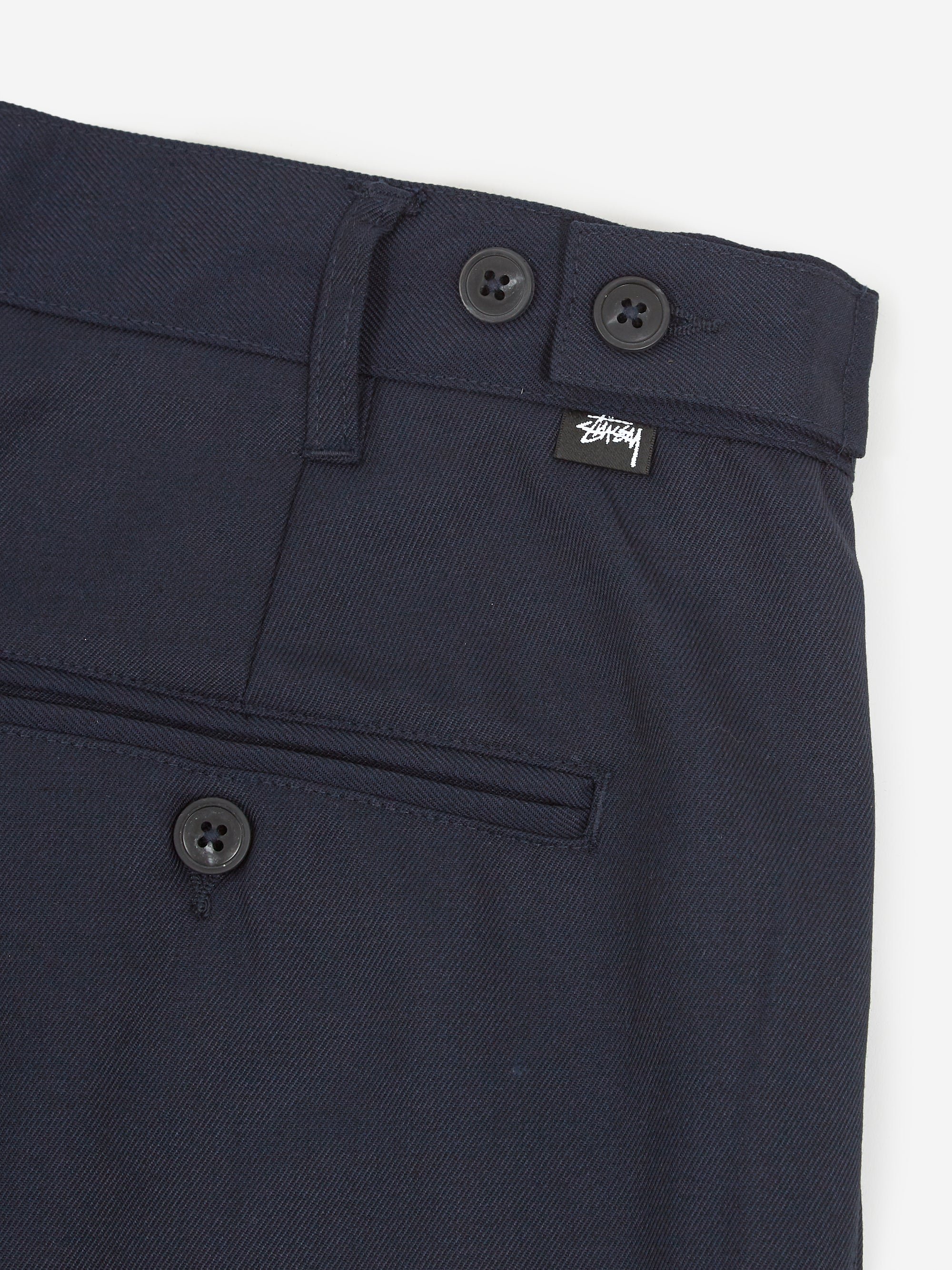 Stussy Volume Pleated Trouser - Navy – Goodhood